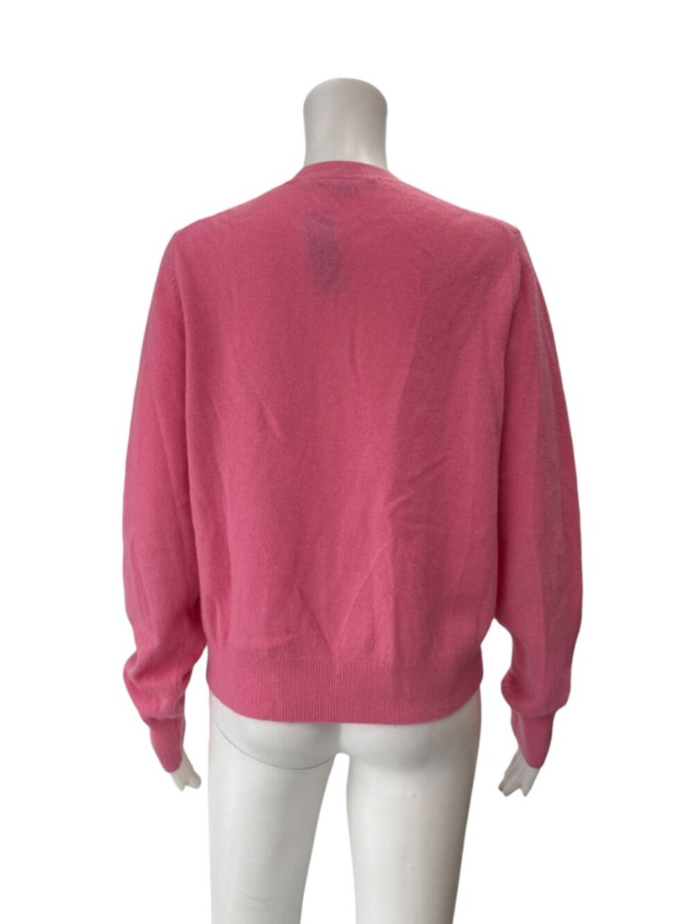 $389 Acne Studios Tango Pink Embellished Face Logo Cardigan Sweater size Large - Picture 8 of 11